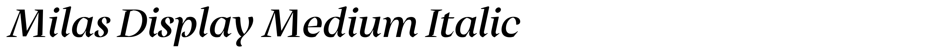 Milas Display Medium Italic